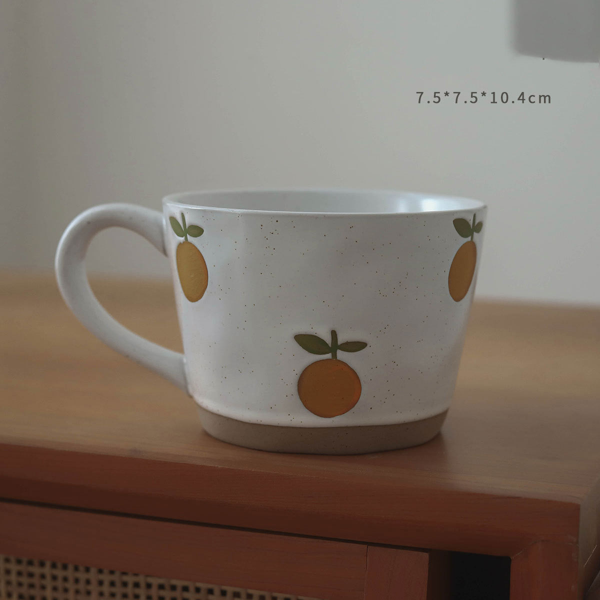 Big Orange Italian Vintage Stoneware Coffee Mug