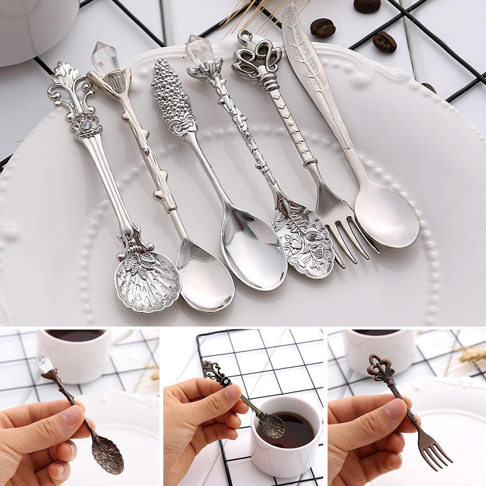 Retro Court Espresso Spoons | Zinc Alloy Demitasse Set
