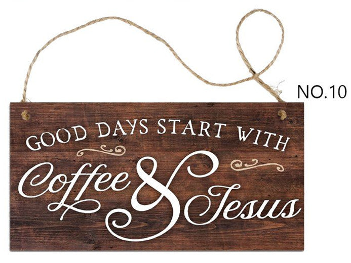Vintage Coffee Wooden Hanging Sign | Café Wall Décor