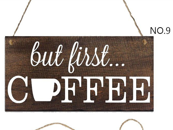 Vintage Coffee Wooden Hanging Sign | Café Wall Décor