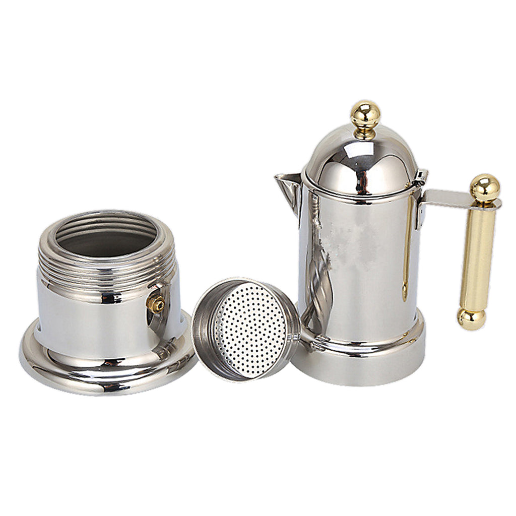 Italian Stainless Steel Espresso Pot Moka Pot Set Thickened Extraction Coffee Utensils Coffee Pot Electric Stove