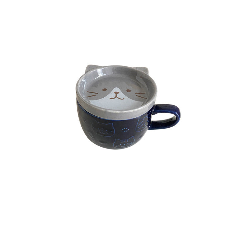 Kitten Cute Coffee Cup Vintage With Lid
