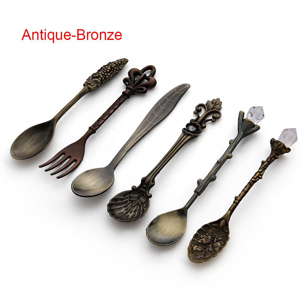 Retro Court Espresso Spoons | Zinc Alloy Demitasse Set