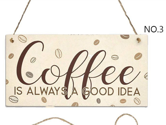 Vintage Coffee Wooden Hanging Sign | Café Wall Décor