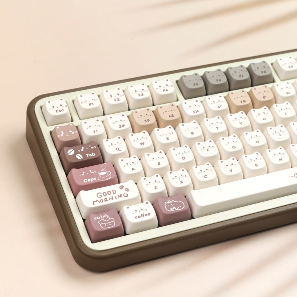Coffee Cat Full Set PBT Sublimation Key Cap