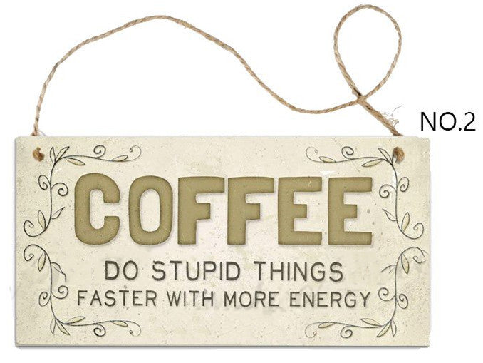 Vintage Coffee Wooden Hanging Sign | Café Wall Décor