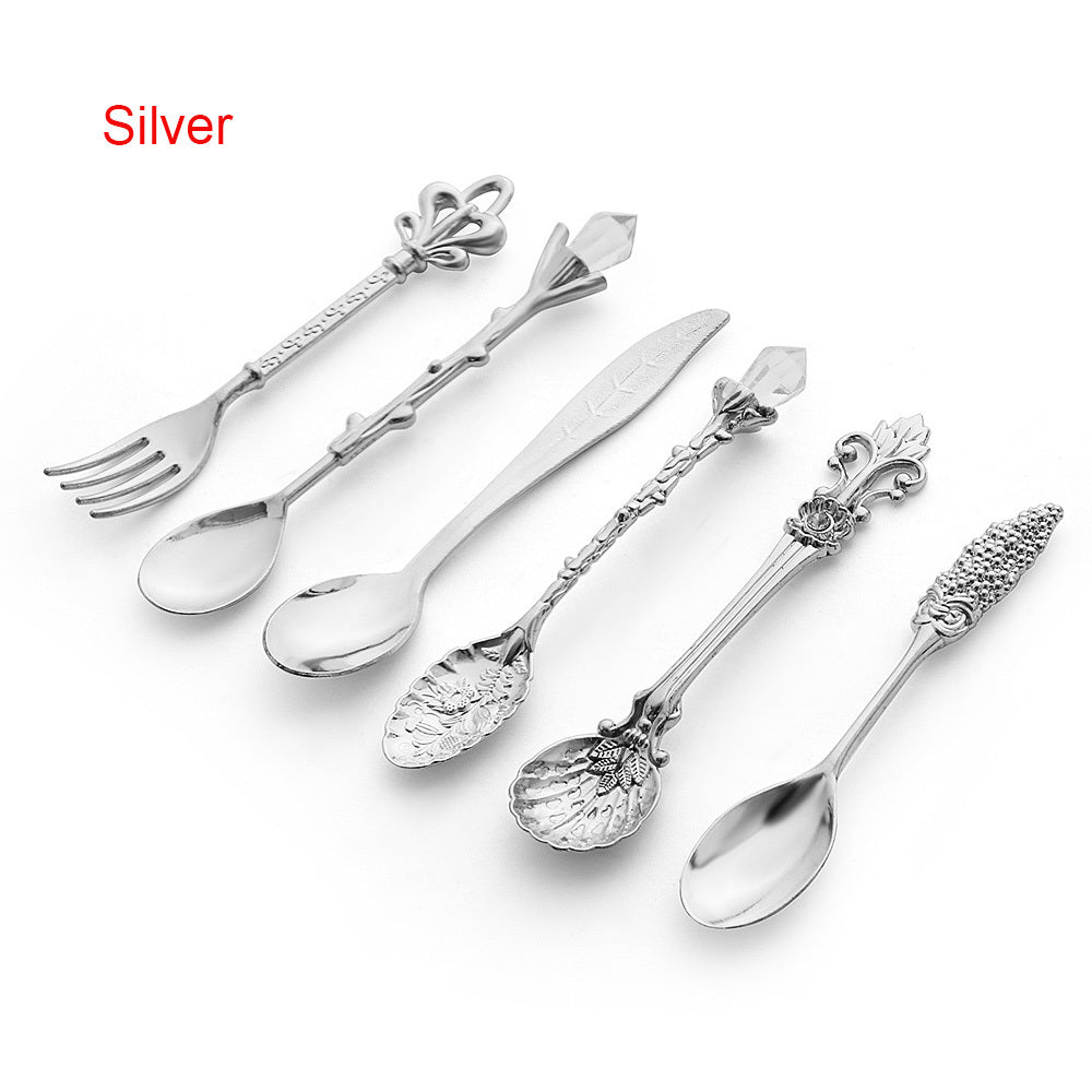 Retro Court Espresso Spoons | Zinc Alloy Demitasse Set