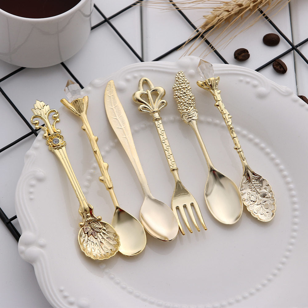 Retro Court Espresso Spoons | Zinc Alloy Demitasse Set