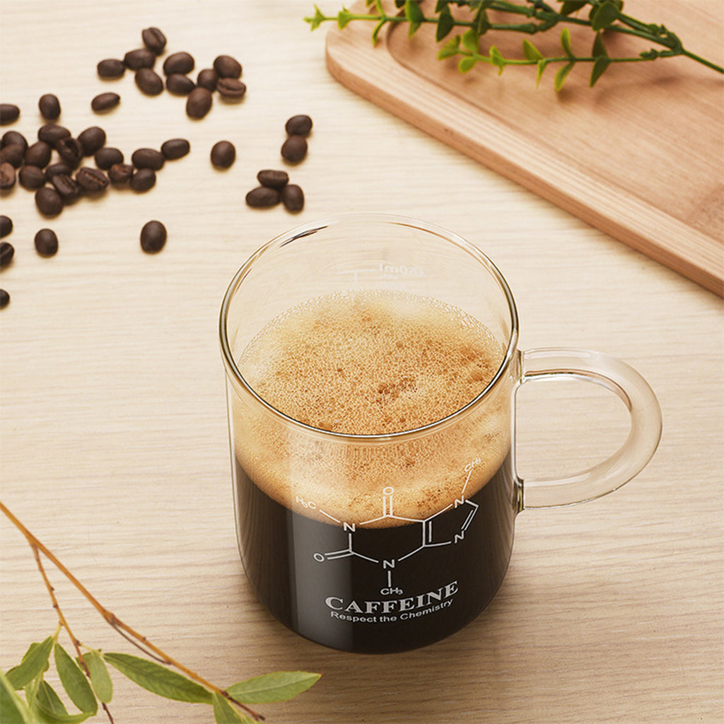 High Borosilicate Glass Coffee Cup with Scale Marking