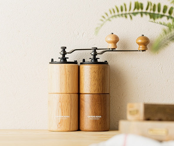 Artisan Manual Coffee Grinder | Solid Wood & Cast Iron Burr