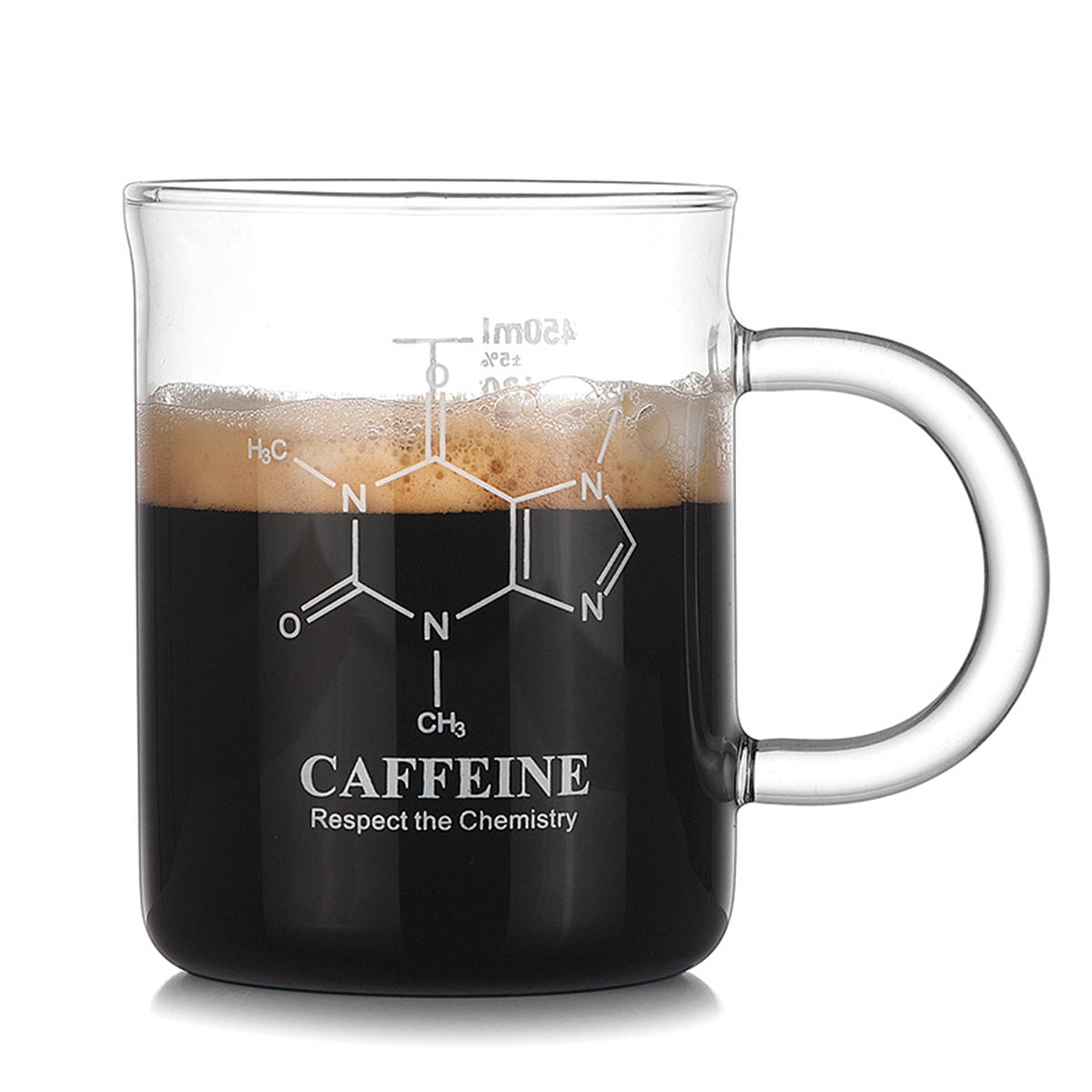 High Borosilicate Glass Coffee Cup with Scale Marking