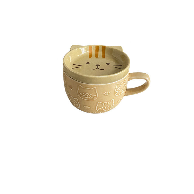 Kitten Cute Coffee Cup Vintage With Lid