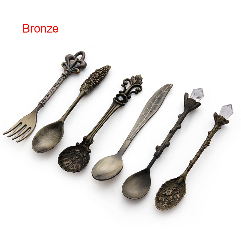 Retro Court Espresso Spoons | Zinc Alloy Demitasse Set