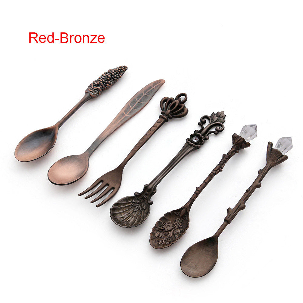 Retro Court Espresso Spoons | Zinc Alloy Demitasse Set