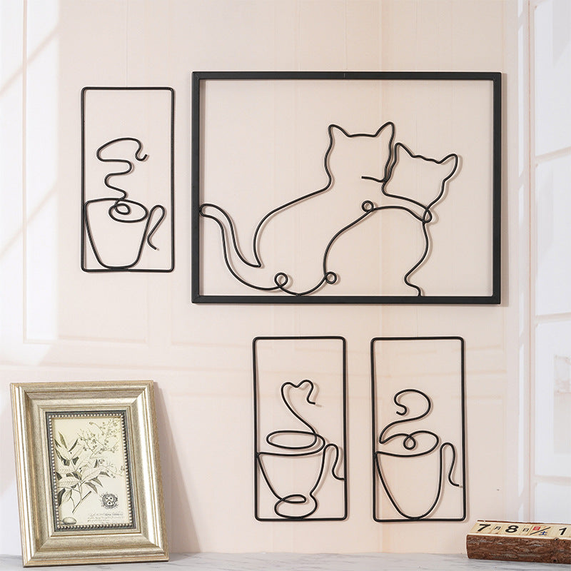 Kitty Coffee Cup Wall Hanging