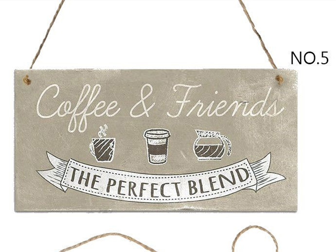 Vintage Coffee Wooden Hanging Sign | Café Wall Décor