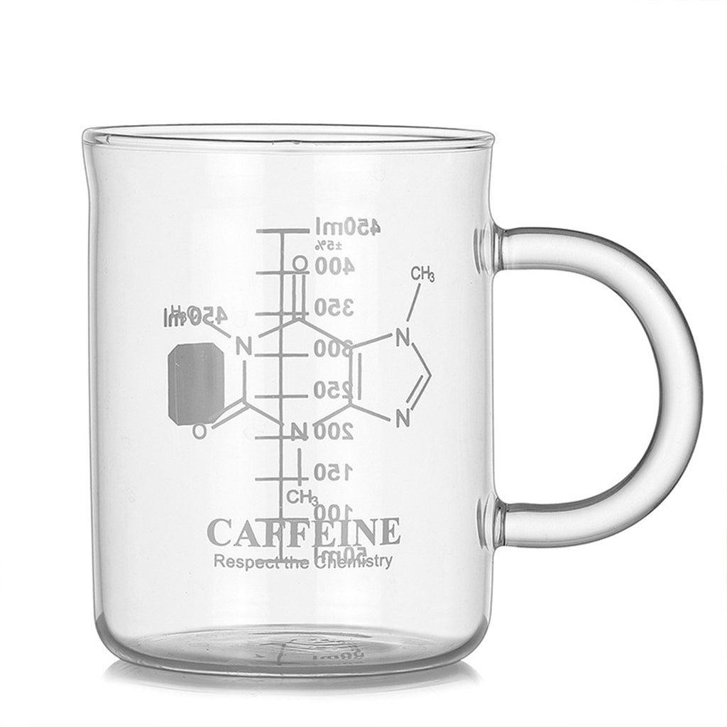 High Borosilicate Glass Coffee Cup with Scale Marking