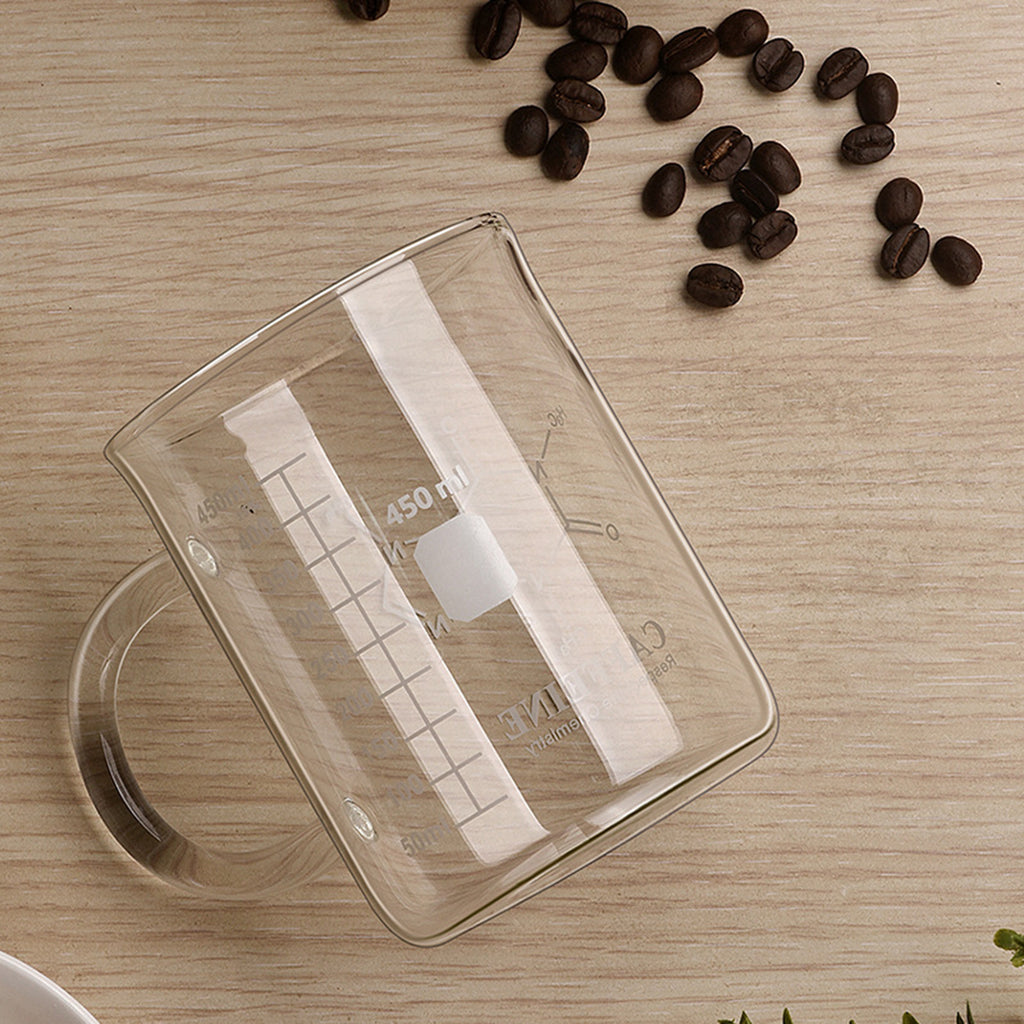 High Borosilicate Glass Coffee Cup with Scale Marking