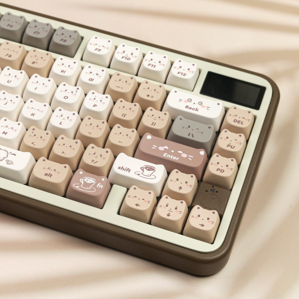 Coffee Cat Full Set PBT Sublimation Key Cap