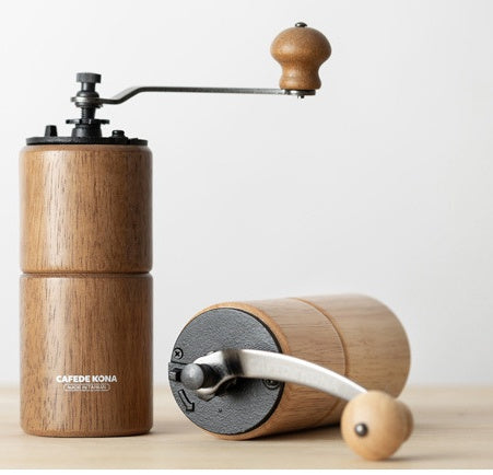 Artisan Manual Coffee Grinder | Solid Wood & Cast Iron Burr