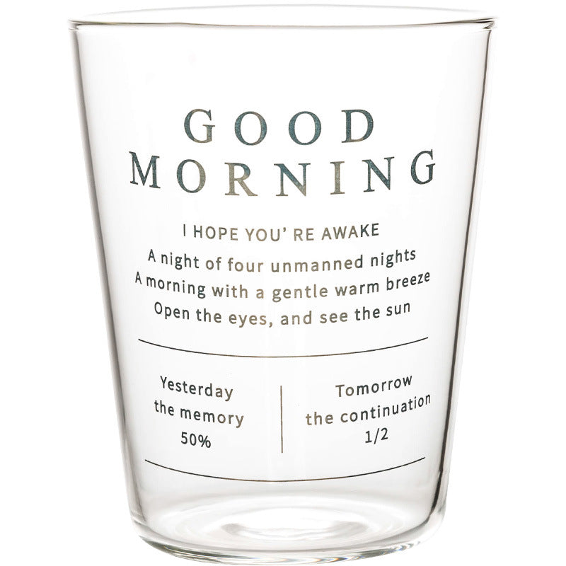 Golden Letter Borosilicate Coffee Glass